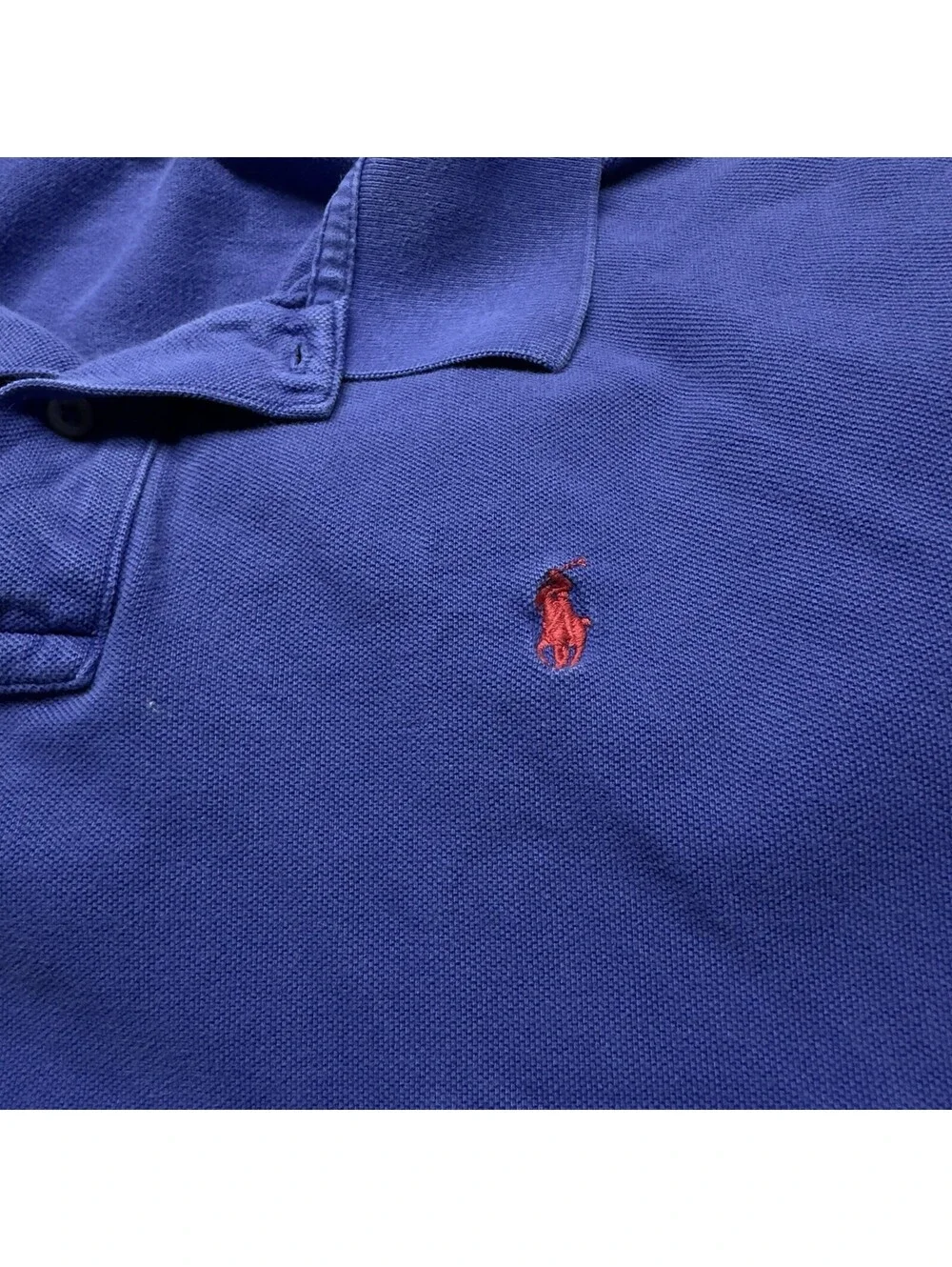 Polo Ralph Lauren Men's Polo Shirt L Blue Solid Embroidered Logo